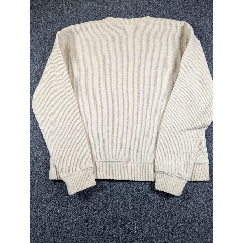 WEAR by Erin Andrews Georgia Bulldogs Ribbed Cord Sweatshirt Cream Small - Picture 6 of 7
